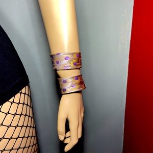 One of a kind, Handmade, Upcycled Mens tie sexy wrist cuff.